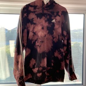 Reverse tie-dyed Adidas hoodie